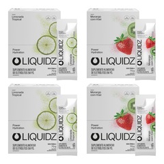 Kit 4 Caixas LIQUIDZ® - Eletrólitos Zero Açúcares - 3 Sabores - 56 sachês - Foto 1