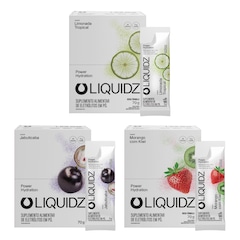 Kit 3 Caixas LIQUIDZ® Eletrólitos Zero Açúcar 3 Sabores 42 Sachês - Foto 1