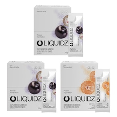 Kit 3C Caixas LIQUIDZ® Eletrólitos Zero Açúcar 2 Sabores - 42 Sachês - Foto 1