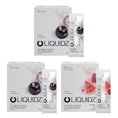 Kit 3 Caixas LIQUIDZ® Eletrólitos Zero Açúcar 2 Sabores - 42 Sachês - Foto 1