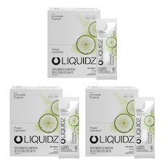 Kit 3 Caixas LIQUIDZ® Eletrólitos Zero Açúcar Limonada Tropical 42 Sachês - Foto 1