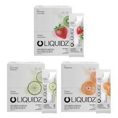 Kit 3 Caixas LIQUIDZ® Eletrólitos Zero Açúcar 3 Sabores 42 Sachês - Foto 1
