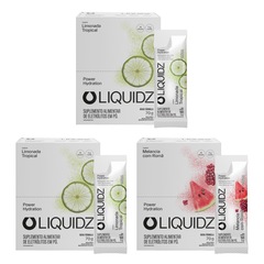 Kit 3 Caixas LIQUIDZ® Eletrólitos Zero Açúcar Limonada|Melancia 42 Sachês - Foto 1