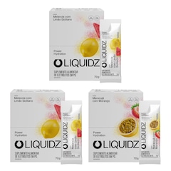 Kit 3 Caixas LIQUIDZ® Eletrólitos Zero Açúcar 2 Sabores - 42 Sachês - Foto 1