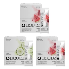 Kit 3 Caixas LIQUIDZ® - Eletrólitos Zero Açúcares - Melancia | Limonada - 42 sachês - Foto 1