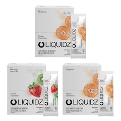 Kit 3 Caixas LIQUIDZ® Eletrólitos Zero Açúcar 2 Sabores - 42 Sachês - Foto 1