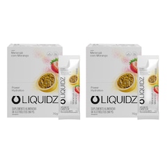 Kit 2 Caixas LIQUIDZ® - Eletrólitos Zero Açúcares - Maracujá com Morango - 28 sachês - Foto 1