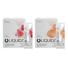 Kit 2 Caixas LIQUIDZ® - Eletrólitos Zero Açúcares - Melancia | Tangerina - 28 sachês - Foto 1