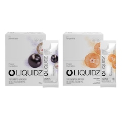 Kit 2 Caixas LIQUIDZ® - Eletrólitos Zero Açúcares - Jabuticaba | Tangerina - 28 sachês - Foto 1
