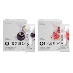 Kit 2 Caixas LIQUIDZ® - Eletrólitos Zero Açúcares - Jabuticaba | Melancia - 28 sachês - Foto 1