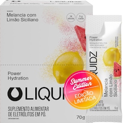 Caixa LIQUIDZ® - Eletrólitos Zero Açúcares - Sabor Melancia com Limão - 14 sachês - Foto 1