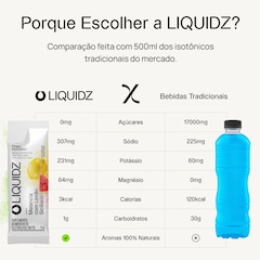 Caixa LIQUIDZ® - Eletrólitos Zero Açúcares - Sabor Melancia com Limão - 14 sachês - Foto 4