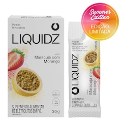 LIQUIDZ® - Eletrólitos Zero Açúcares - Sabor Maracujá com Morango - 6 sachês - Foto 1