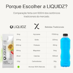 LIQUIDZ® - Eletrólitos Zero Açúcares - Sabor Maracujá com Morango - 6 sachês - Foto 4
