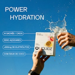LIQUIDZ® - Eletrólitos Zero Açúcares - Sabor Maracujá com Morango - 14 sachês - Foto 4