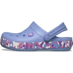 Sandália Crocs Crocband Glow Confetti Band Clog K - Infantil - Foto 3
