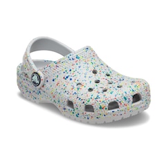 Sandália Crocs Classic Glow Paint Splatter Clog K - Infantil - Foto 2