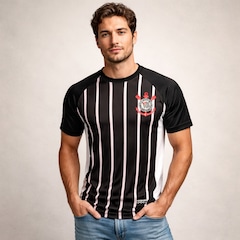 Camisa Corinthians Listrada Recortes Coimbra - Masculino - Foto 2