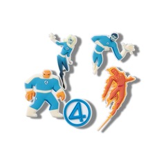 Kit Jibbitz Crocs Marvel Quarteto Fantástico Pack com 5 Peças - Foto 1