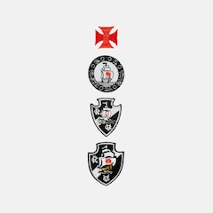 Camiseta do Vasco Escudos Clássicos Cancha FC Masculina - Foto 3