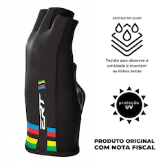 Kit Luvas de Ciclismo Meio Dedo Curto ERT Campeão Mundial + Par de Meias - Foto 3