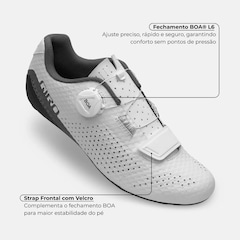 Sapatilha Ciclismo Unissex Speed Road Giro Cadet Carbono BOA L6 - Foto 2
