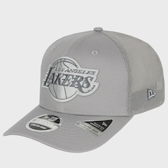 Boné Masculino New Era 9Seventy Stretch Snap Los Angeles Lakers Aba Curva - Foto 1