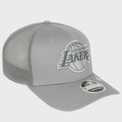 Boné Masculino New Era 9Seventy Stretch Snap Los Angeles Lakers Aba Curva - Foto 3