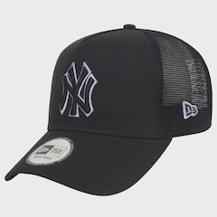 Boné New Era 9Forty Outline E-Frame New York Yankees Trucker Navy Masculino - Foto 1