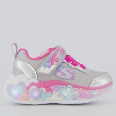 Tênis Infantil Skechers Lights Hearts - Foto 1