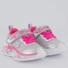 Tênis Infantil Skechers Lights Hearts - Foto 2