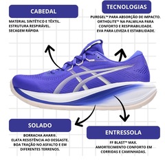 Kit Tênis Asics Gel-Cumulus 28 E Meia - Feminino - Foto 4