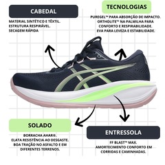 Kit Tênis Asics Gel-Cumulus 28 E Meia - Feminino - Foto 4