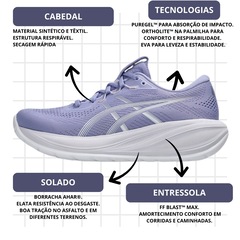 Kit Tênis Asics Gel-Cumulus 28 E Meia - Feminino - Foto 4