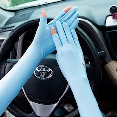 Manguito Térmico Compressão Gold Sports Dedos Dry Proteção UV+50  2 pçs - Foto 3