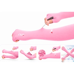 Manguito Térmico Compressão Gold Sports Dedos Dry Proteção UV+50  2 pçs - Foto 2