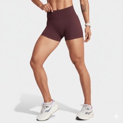 Short Legging Lupo Canelado Seamless - Vinho - Foto 3