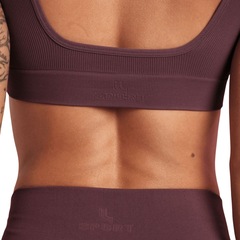 Short Legging Lupo Canelado Seamless - Vinho - Foto 6