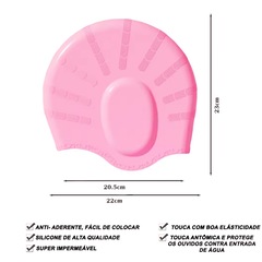 Touca De Natação Gold Sports Ergononico Ultra III Confort De Silicone - Com Cobertura das Orelhas - Foto 2