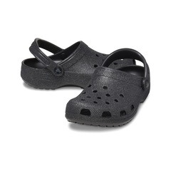 Sandália Crocs Classic Glitter Clog Black Glitter - Unissex - Foto 5