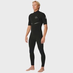 Long John Rip Curl E-Bomb 2/2mm Zip Free Manga Curta Masculino - Foto 2