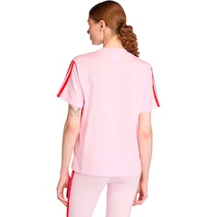 Camiseta Essentials 3 Listras adidas Feminina - Foto 4