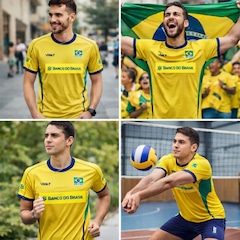 Camisa Vôlei Volt Brasil CBV 2025 Oficial Masculina - Foto 5