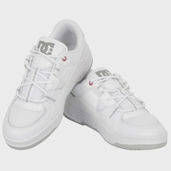 Tênis Shoes Construct White Red Grey DC Masculino - Foto 2