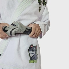 Kimono Jiu Jitsu Shiroi Wolf Jr Infantil - Foto 5