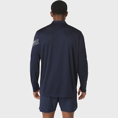 Camiseta ASICS Icon LS 1/2 Zip de Manga Longa Masculino - Foto 3