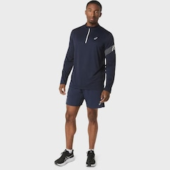 Camiseta ASICS Icon LS 1/2 Zip de Manga Longa Masculino - Foto 5