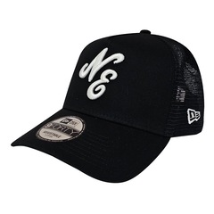 Boné Unissex New Era 9FORTY A-Frame Trucker Snapback Branded Aba Curva - Foto 3