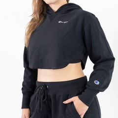 Moletom Capuz Champion Rw French Terry Crop Curve Feminino - Foto 2