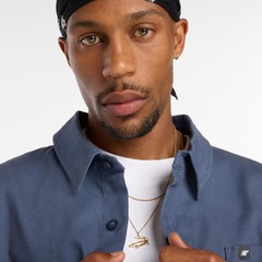 Camisa New Balance Numeric Button Up Masculina - Foto 3